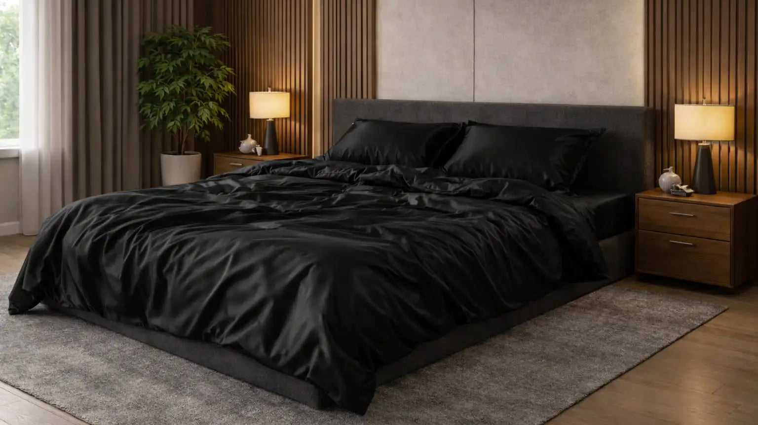 pościel czarna