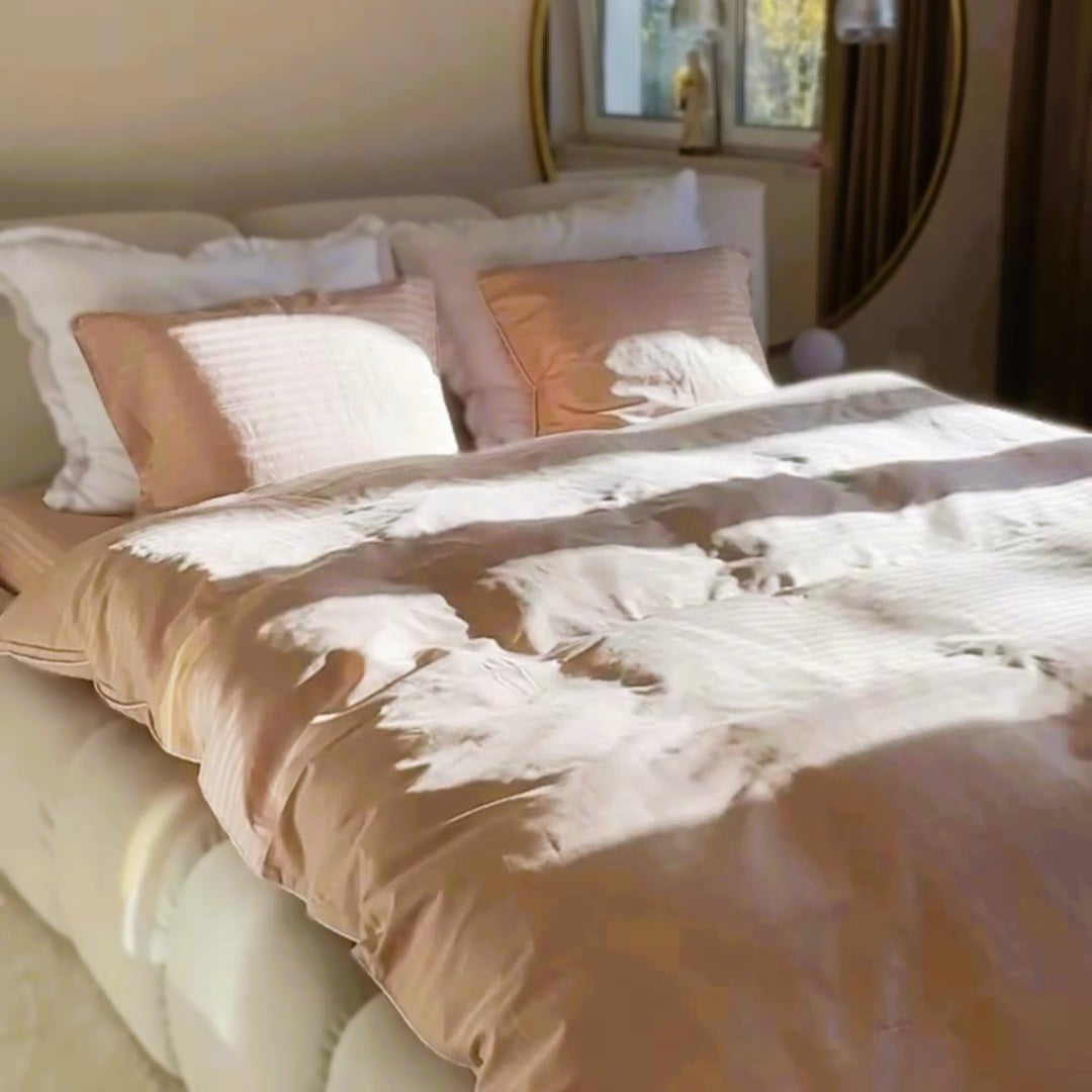 Luksusowy komplet pościeli satynowej w eleganckim stylu, idealny do sypialni 160x200 cm, 180x200 cm i 220x200 cm