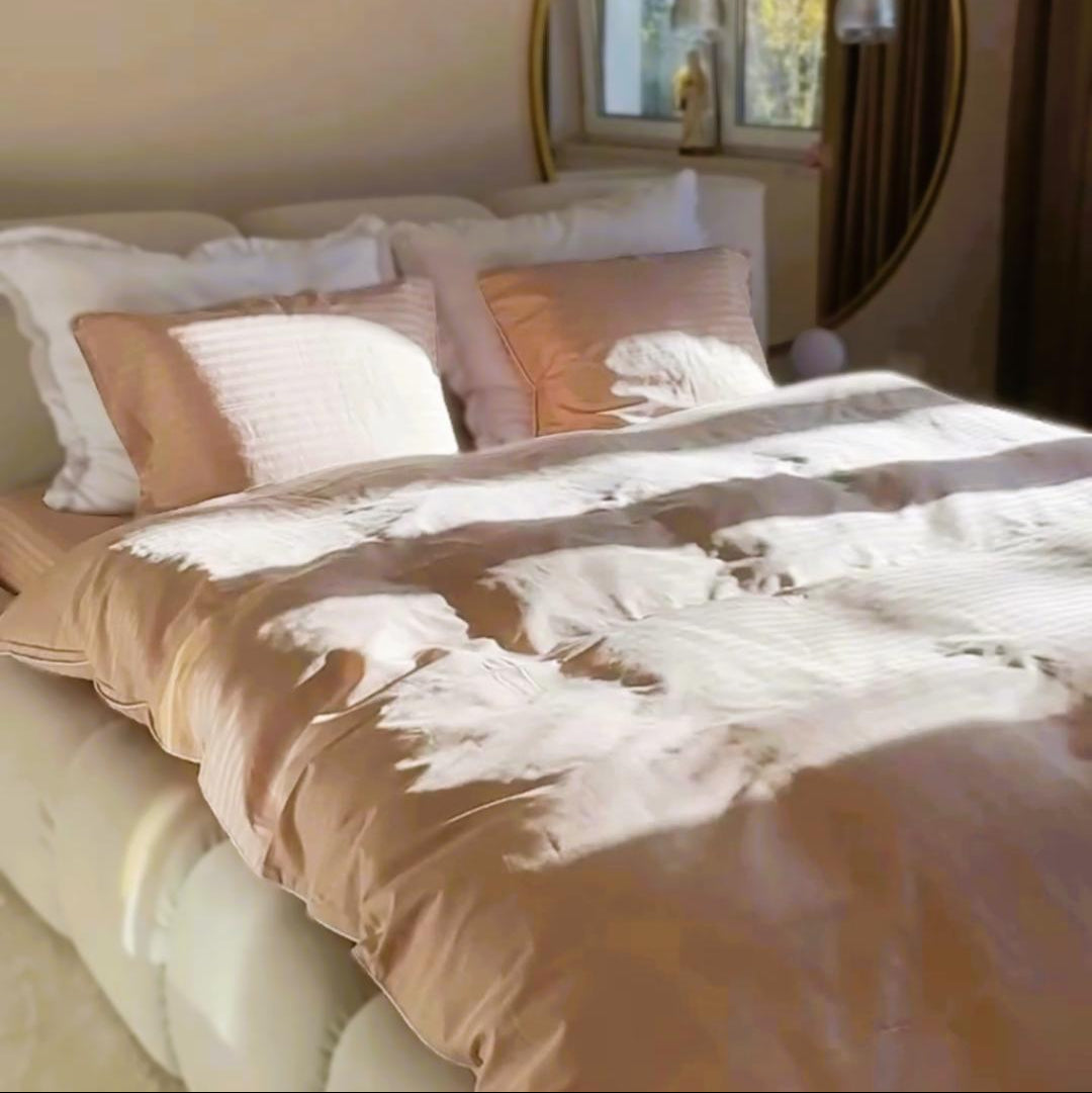 Luksusowy komplet pościeli satynowej w eleganckim stylu, idealny do sypialni 160x200 cm, 180x200 cm i 220x200 cm