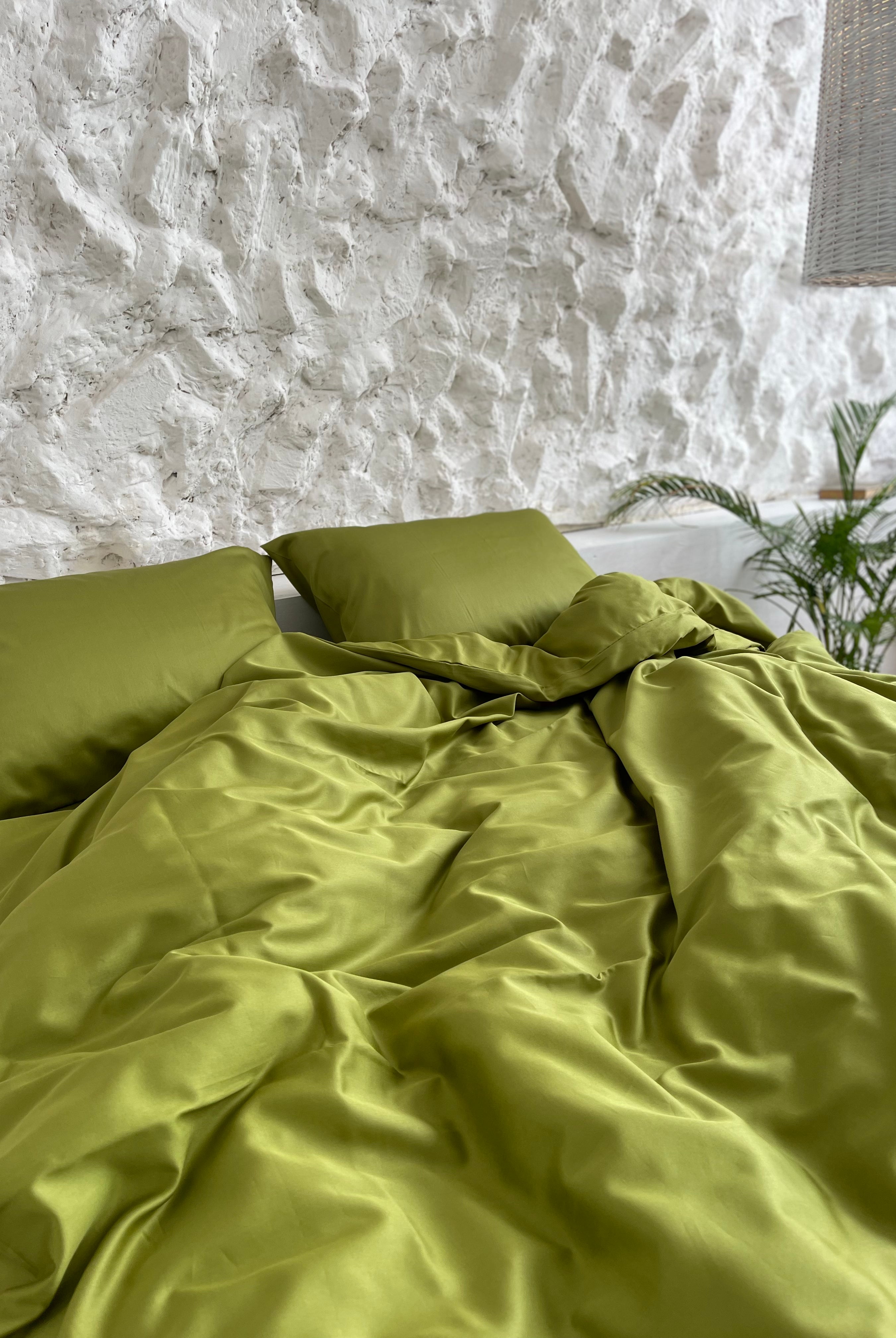 luksusowa pościel satynowaPościel Satynowa Limonkowa – 100% Bawełna Turecka, 140g, Naturalna Elegancja - Wivanco Bedding