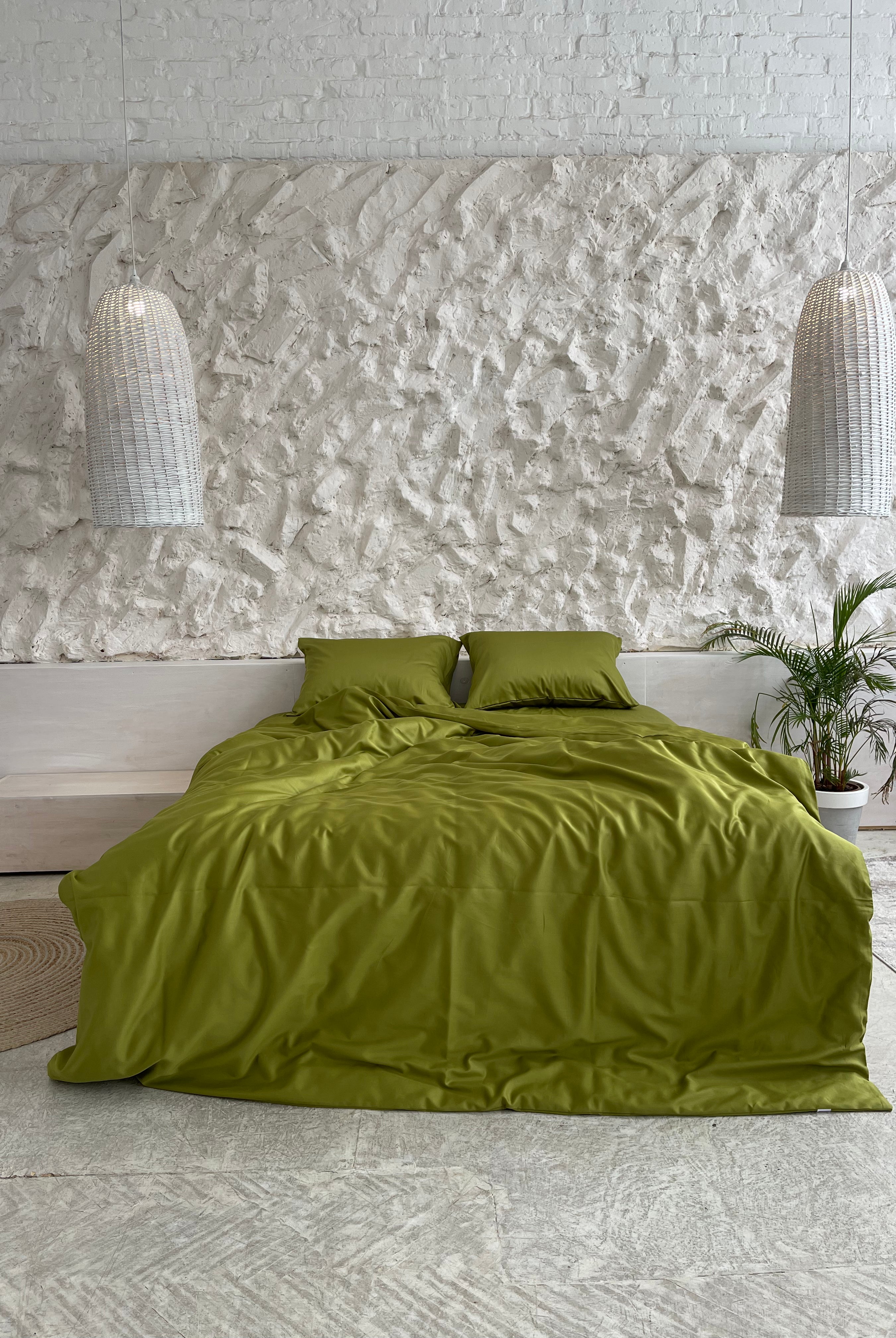 luksusowa pościel satynowaPościel Satynowa Limonkowa – 100% Bawełna Turecka, 140g, Naturalna Elegancja - Wivanco Bedding