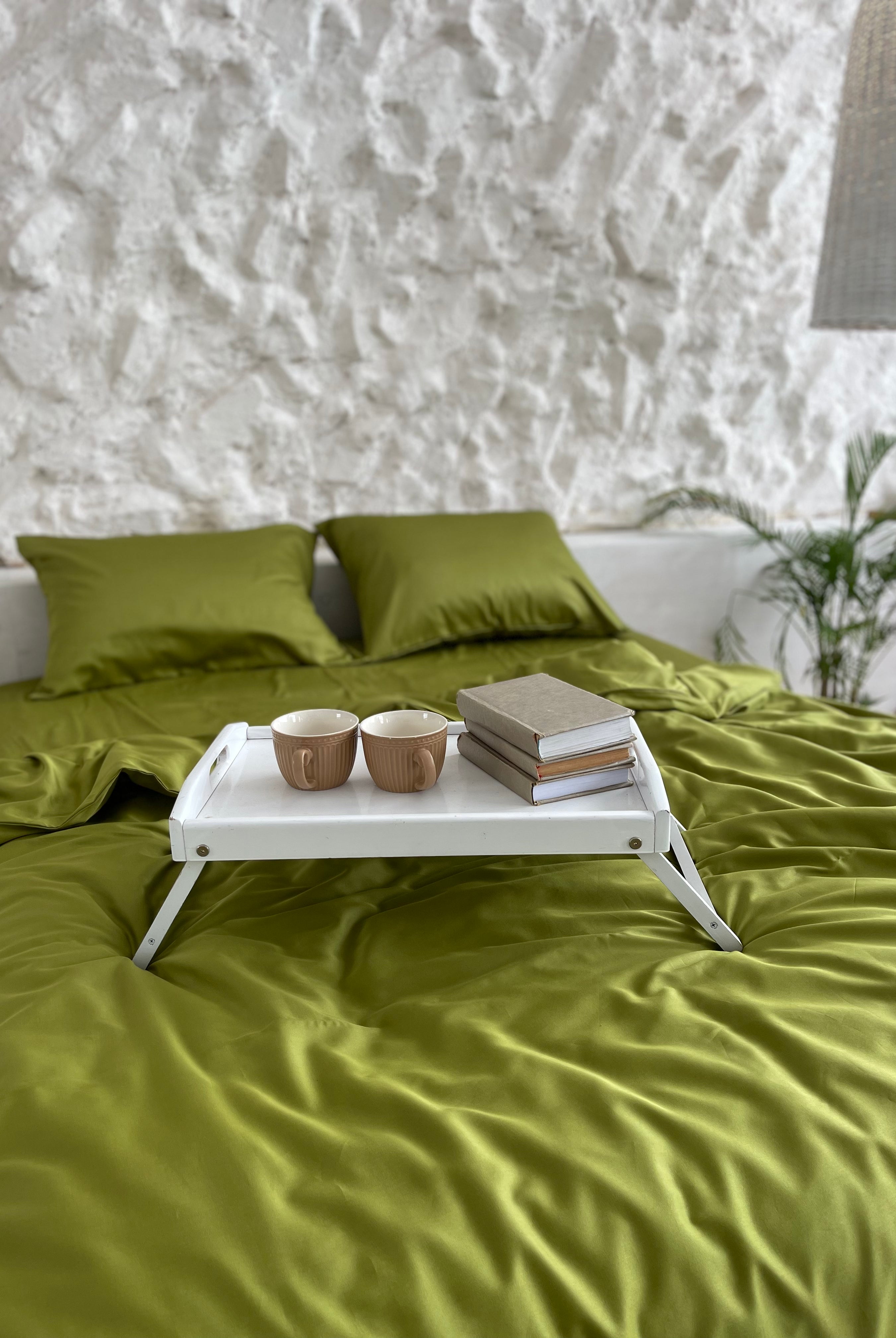 luksusowa pościel satynowaPościel Satynowa Limonkowa – 100% Bawełna Turecka, 140g, Naturalna Elegancja - Wivanco Bedding