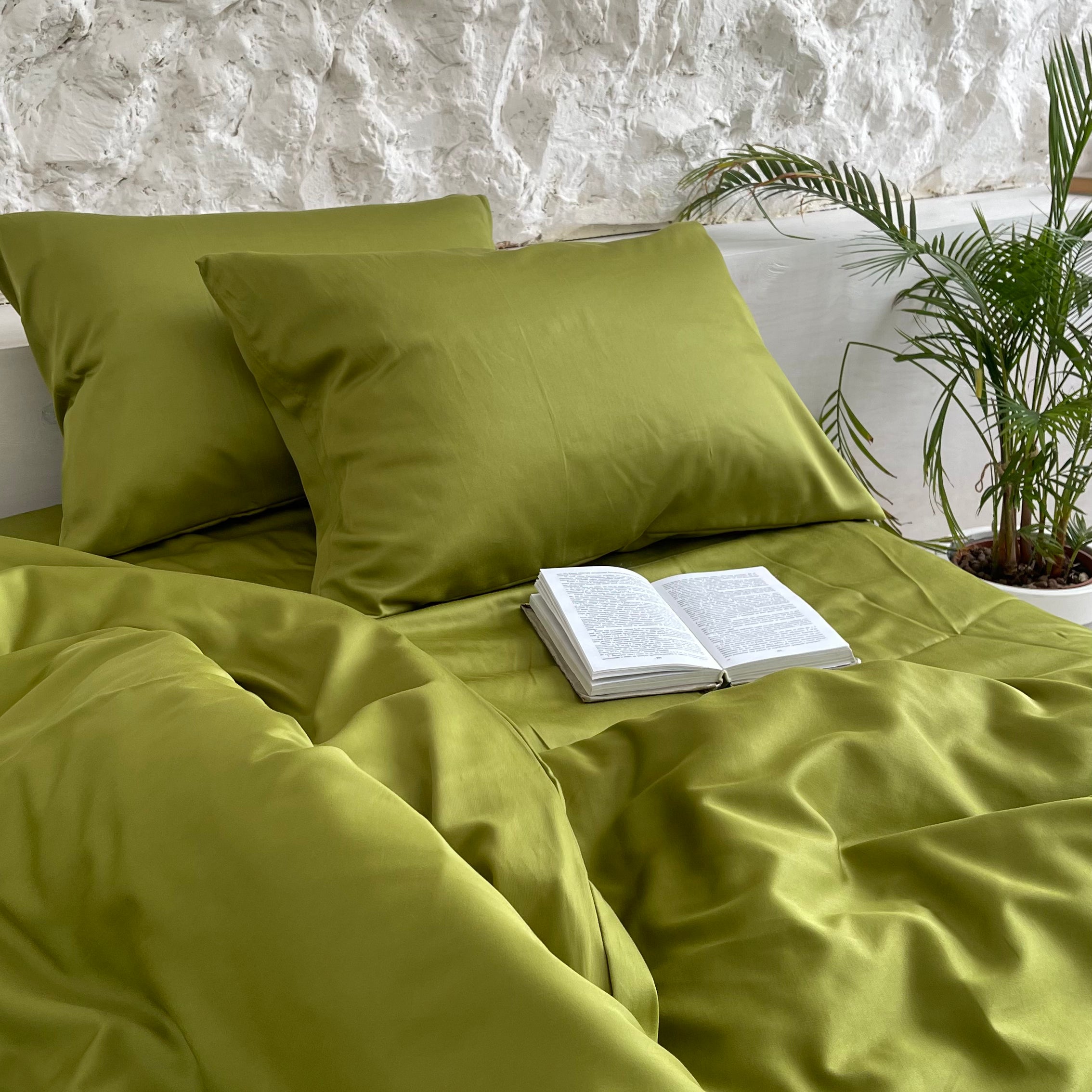 luksusowa pościel satynowaPościel Satynowa Limonkowa – 100% Bawełna Turecka, 140g, Naturalna Elegancja - Wivanco Bedding