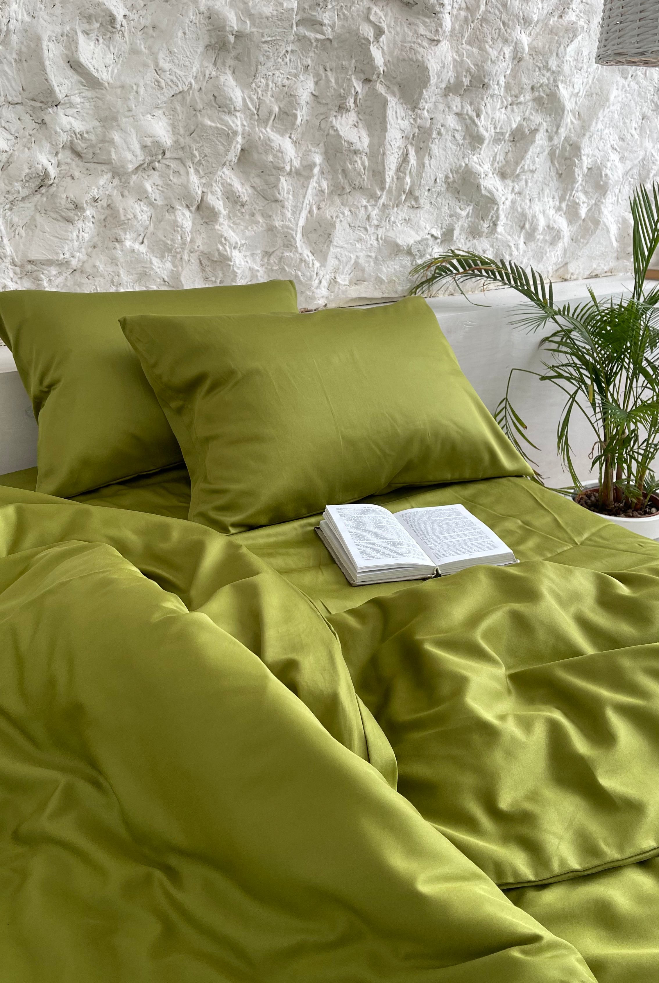 luksusowa pościel satynowaPościel Satynowa Limonkowa – 100% Bawełna Turecka, 140g, Naturalna Elegancja - Wivanco Bedding