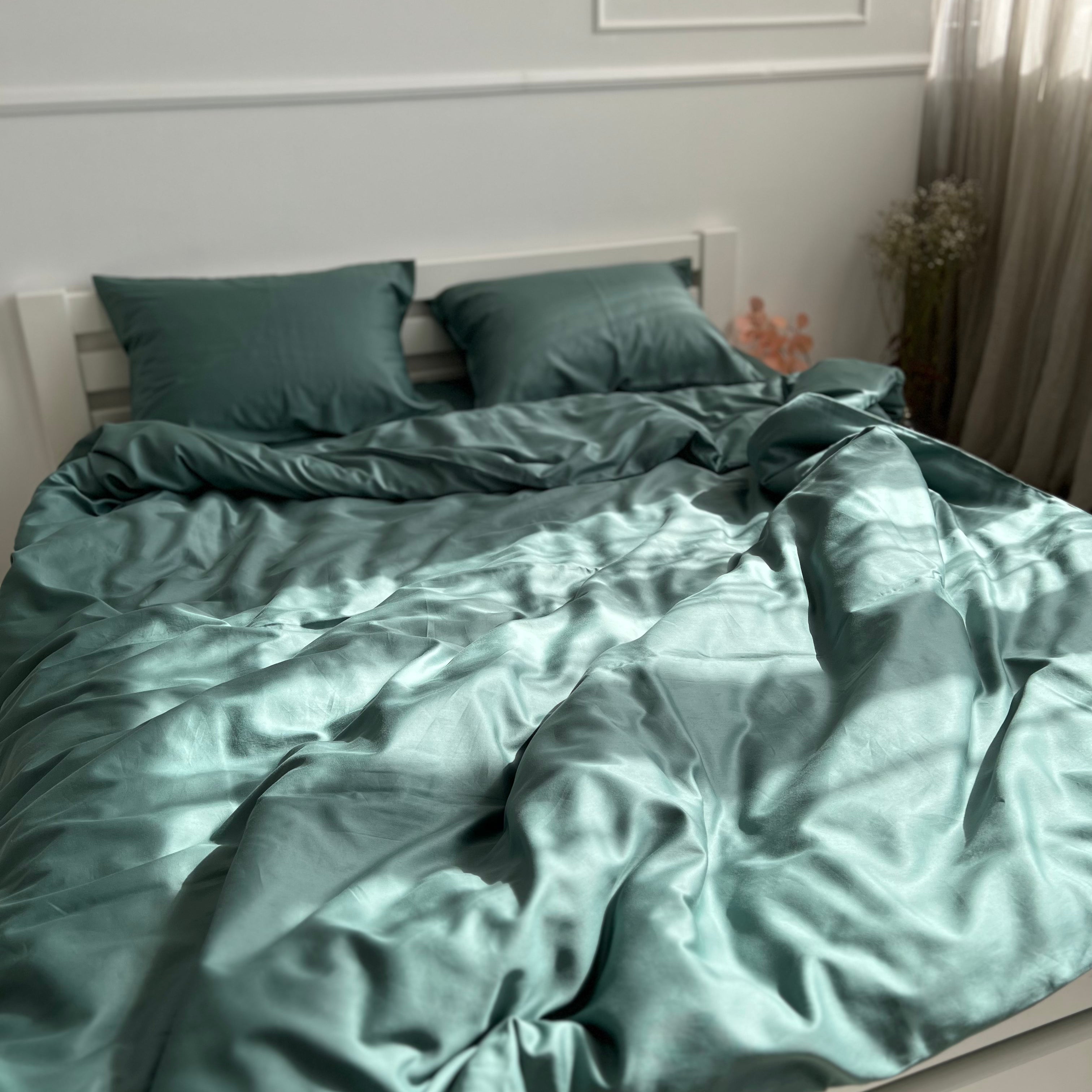 luksusowa pościel satynowaPościel Satynowa Petrolowa – 100% Bawełna Turecka, 140g, Luksus Hotelowy - Wivanco Bedding