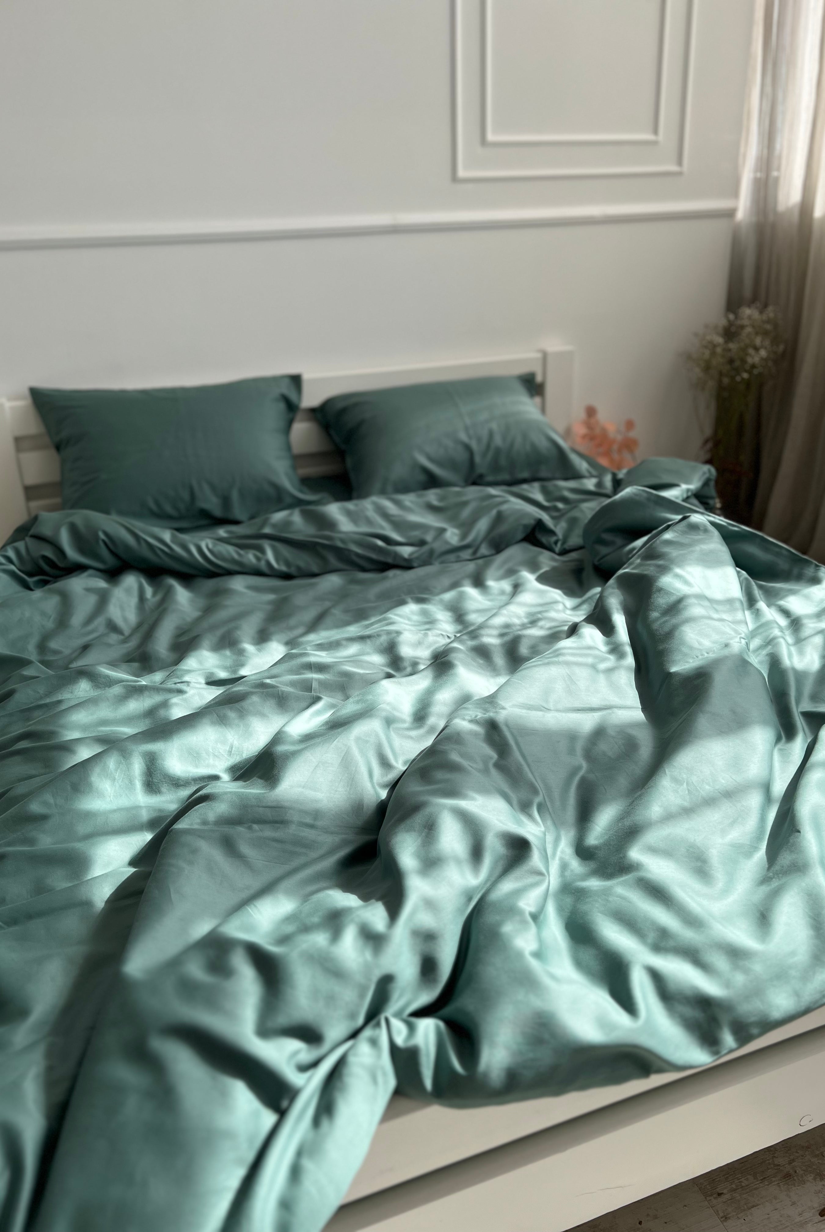 luksusowa pościel satynowaPościel Satynowa Petrolowa – 100% Bawełna Turecka, 140g, Luksus Hotelowy - Wivanco Bedding