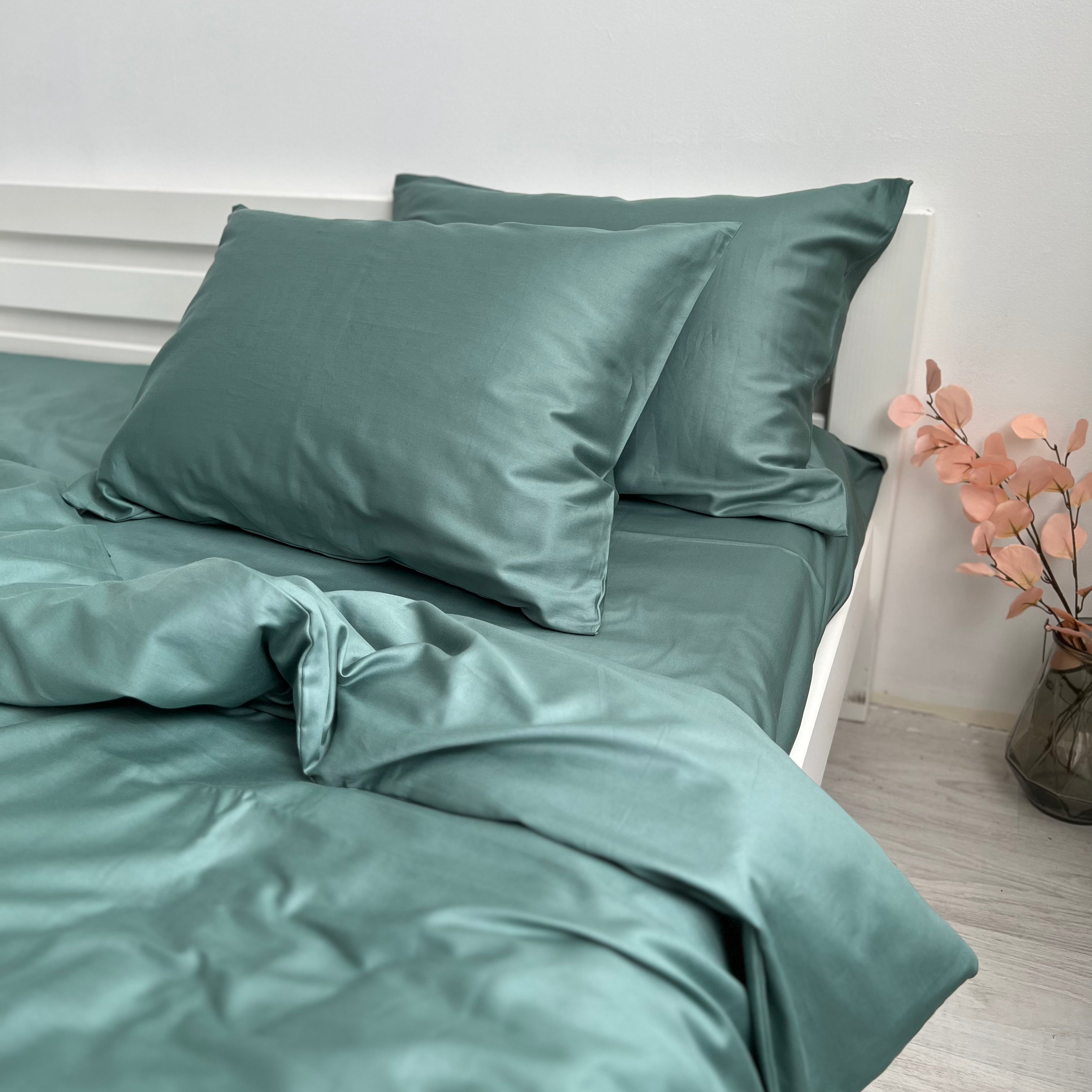 luksusowa pościel satynowaPościel Satynowa Petrolowa – 100% Bawełna Turecka, 140g, Luksus Hotelowy - Wivanco Bedding