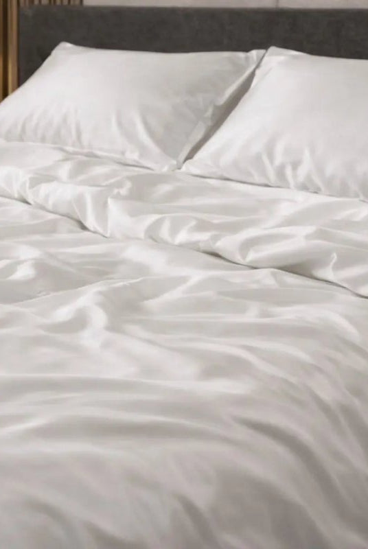 Pościel Satynowa Biała – 100% Bawełna Turecka, 140g, Luksusowa Jakość Wivanco Bedding