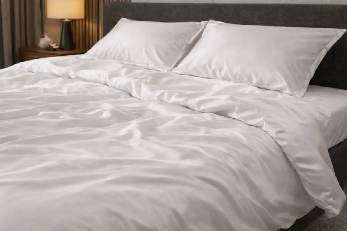 Pościel Satynowa Biała – 100% Bawełna Turecka, 140g, Luksusowa Jakość Wivanco Bedding