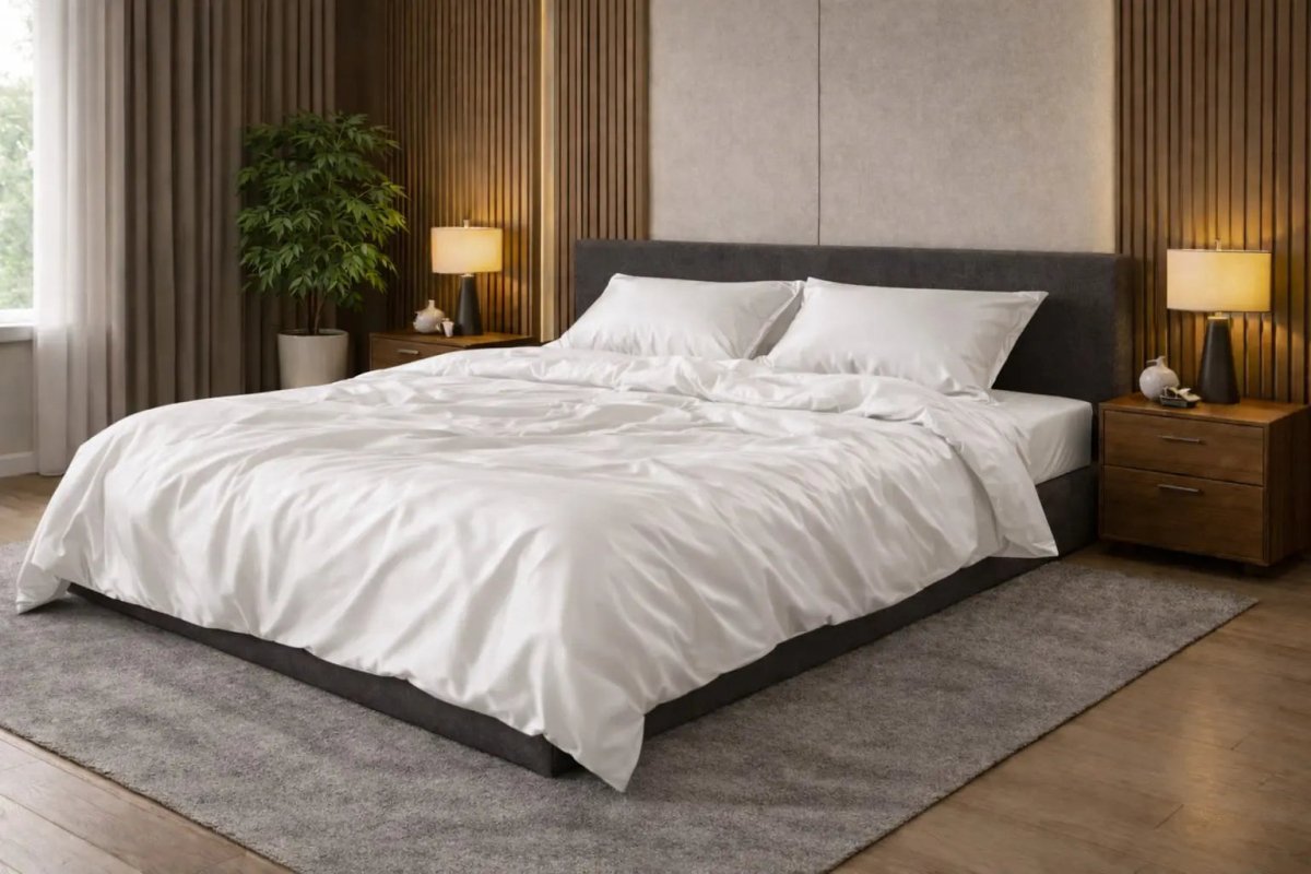 Pościel Satynowa Biała – 100% Bawełna Turecka, 140g, Luksusowa Jakość Wivanco Bedding