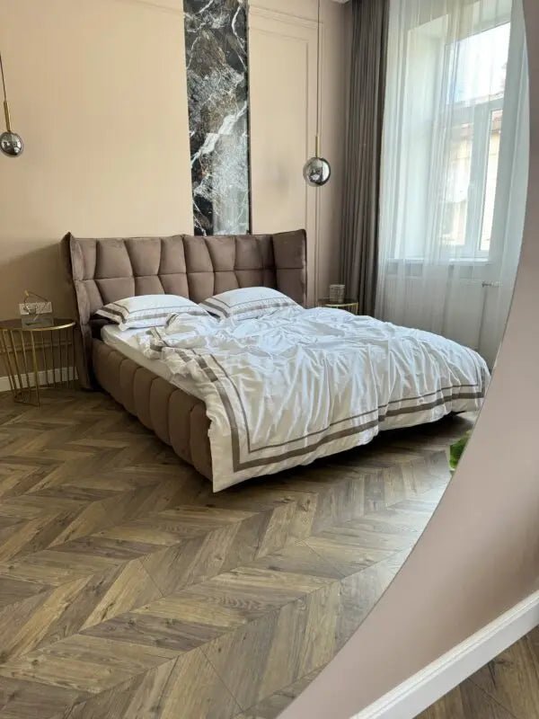 Pościel z Merceryzowanej Satyny – Biały & Latte , 100% Bawełna Turecka, 140 g/m², Edycja Exclusive Wivanco Bedding
