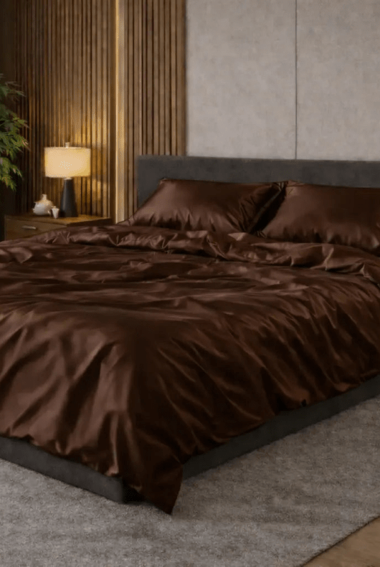 Pościel Satynowa Czekoladowa – 100% Bawełna Turecka, 140g, Luksusowa Jakość Wivanco Bedding