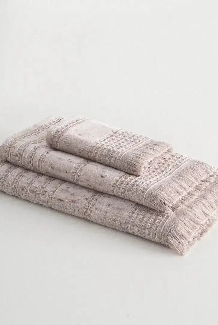 Zestaw 3 ręczników Maia – 100% Organiczna Turecka Bawełna, Różowy puder Wivanco Bedding