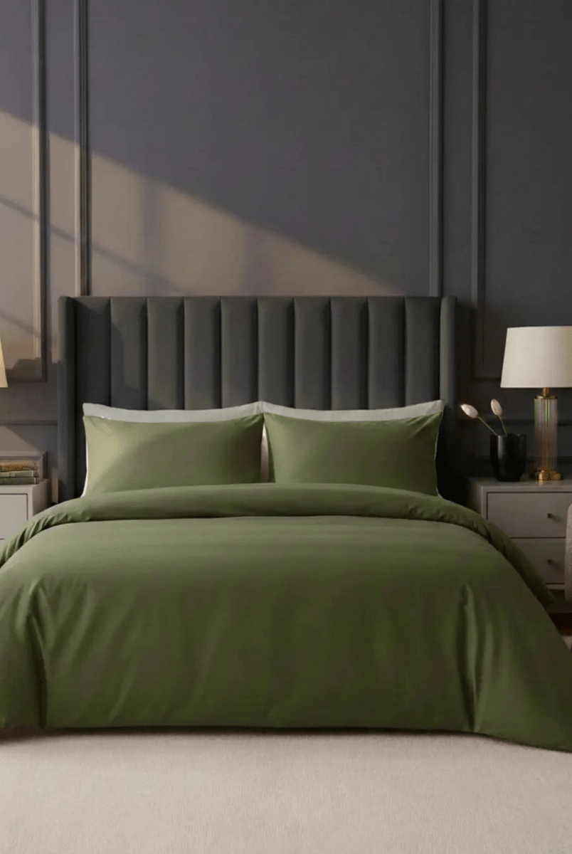 Pościel Satynowa Oliwkowa – 100% Bawełna Turecka, 140g, Luksus Hotelowy Wivanco Bedding