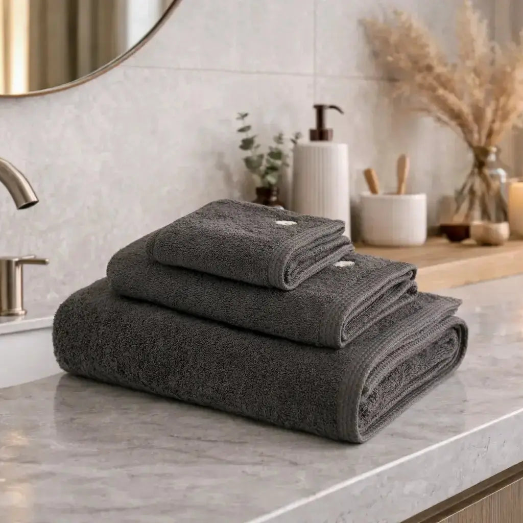 ręcznik haftowany z bawełny organicznej