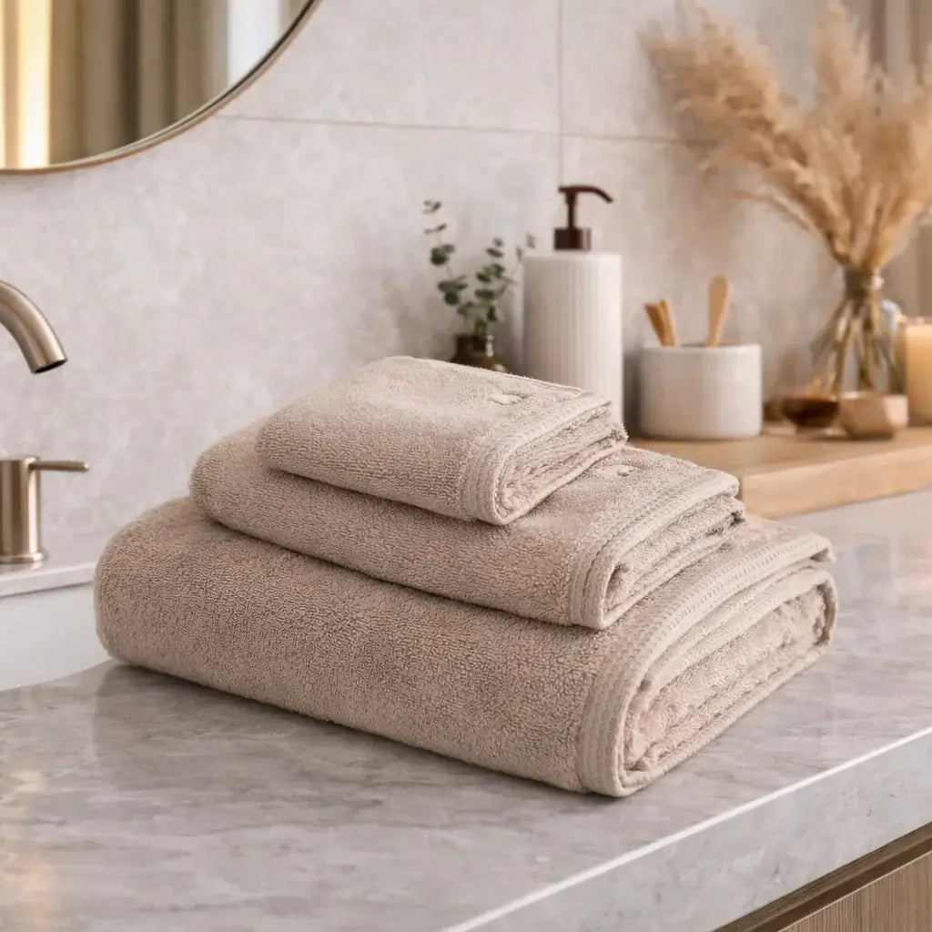 ręcznik haftowany z bawełny organicznej