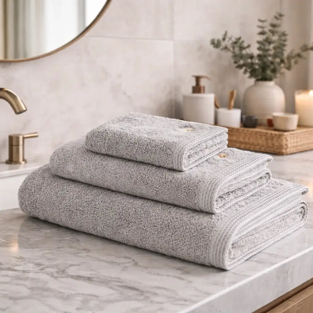 ręcznik haftowany z bawełny organicznej