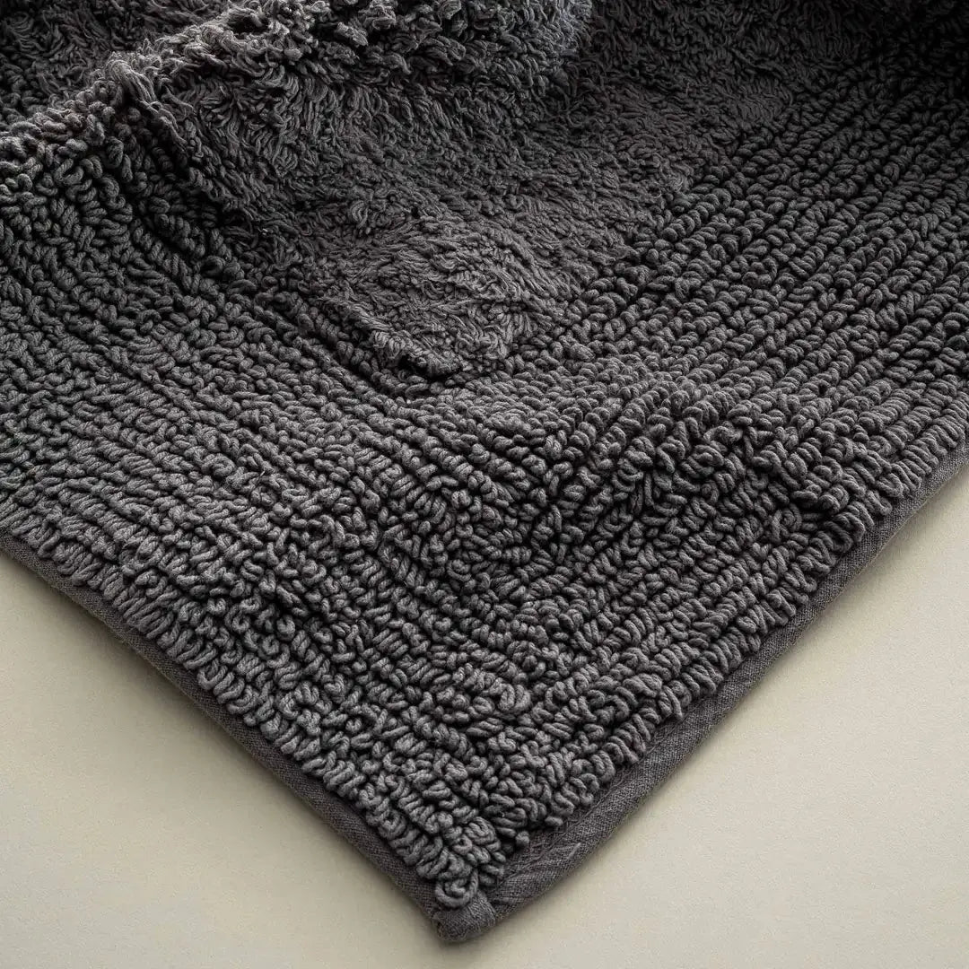 Zestaw 2 dywaników łazienkowych Petra – 100% Turecka Czesana Bawełna, Antracyt Wivanco Bedding