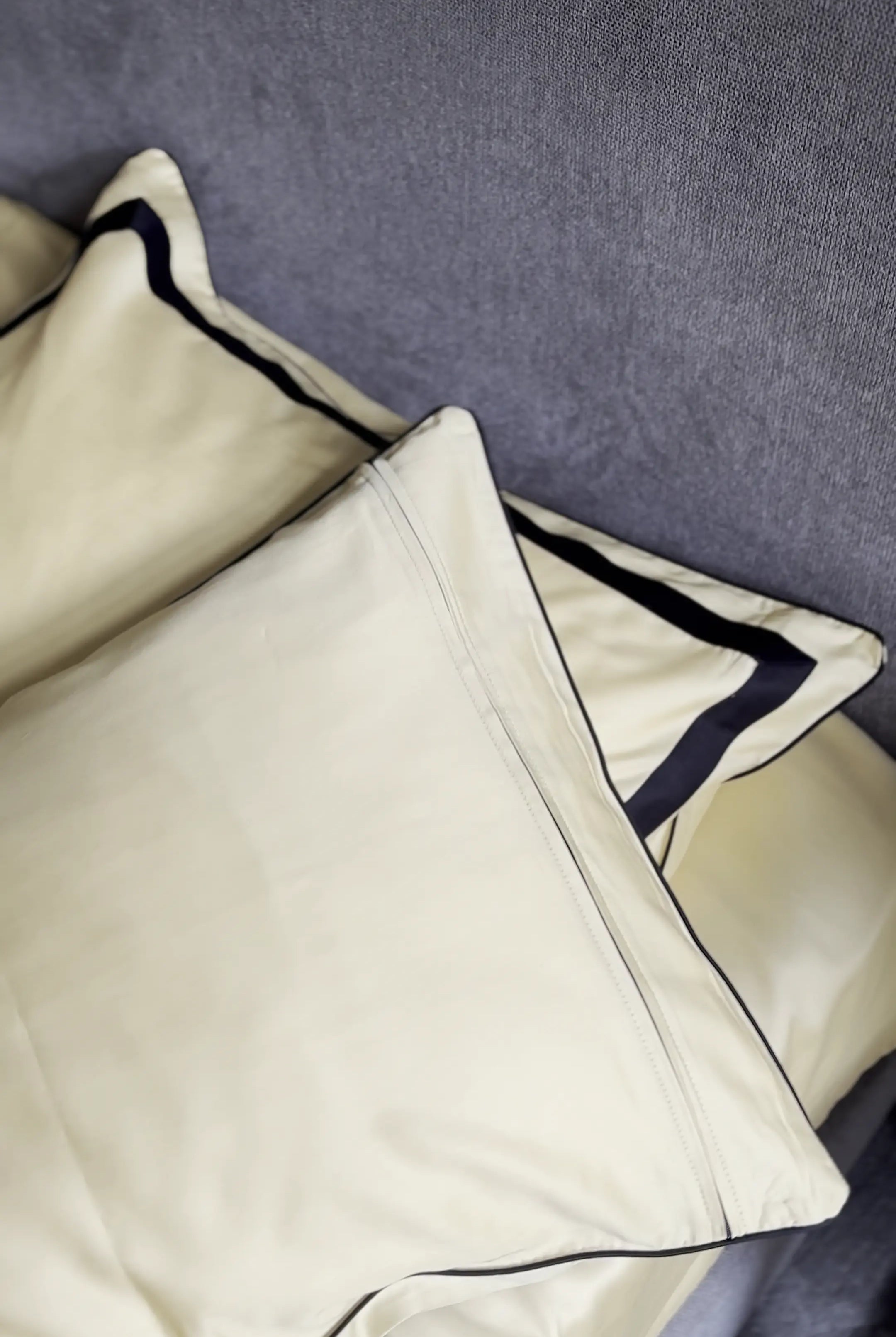 Pościel z Merceryzowanej Satyny – Jasnożółty & Czarny ,100% Bawełna Turecka, 140 g/m², Edycja Exclusive Wivanco Bedding