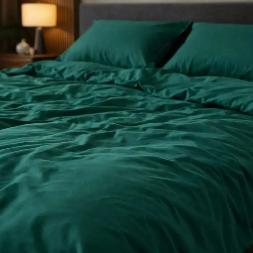 Pościel Satynowa Ciemnozielona – 100% Bawełna Turecka, 140g, Naturalna Elegancja Wivanco Bedding