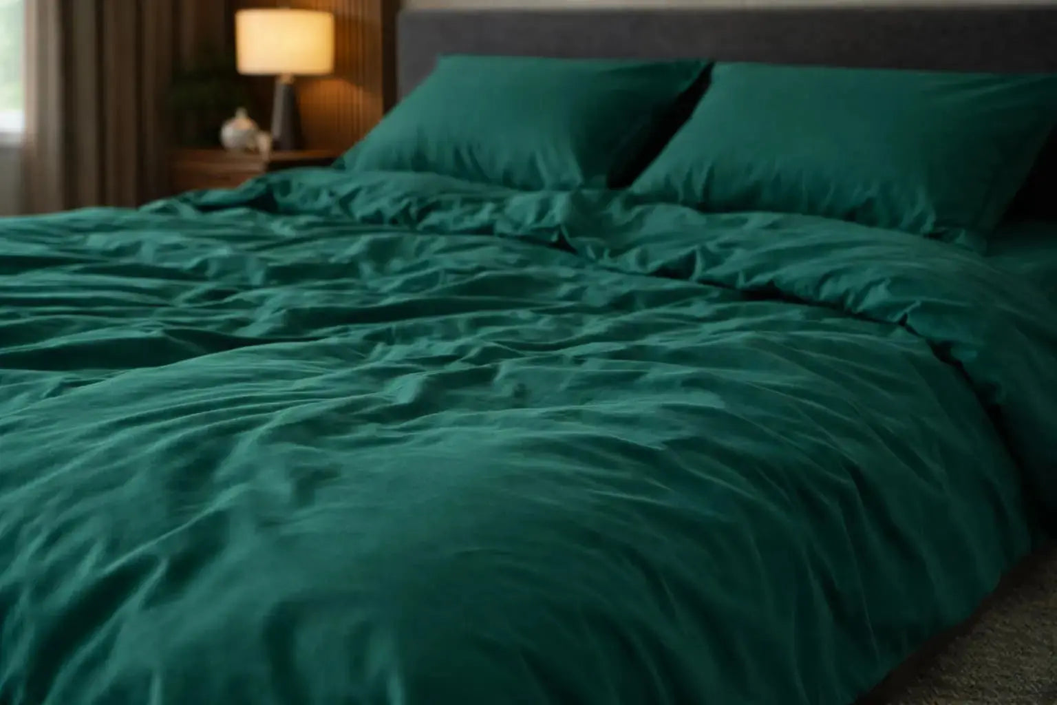 Pościel Satynowa Ciemnozielona – 100% Bawełna Turecka, 140g, Naturalna Elegancja Wivanco Bedding
