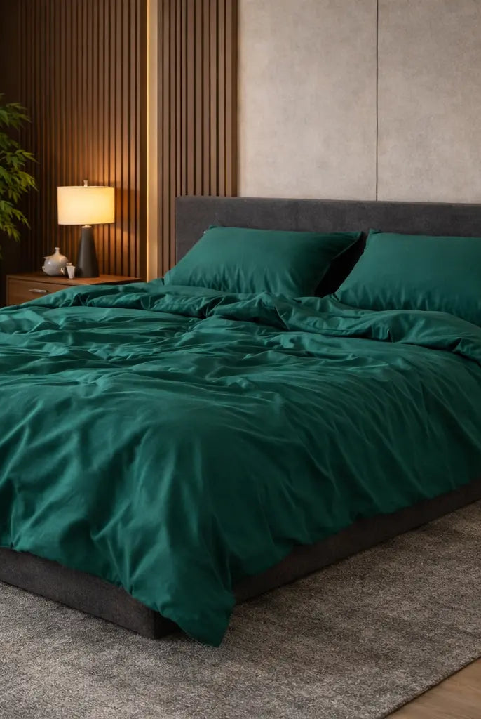 Pościel Satynowa Ciemnozielona – 100% Bawełna Turecka, 140g, Naturalna Elegancja Wivanco Bedding