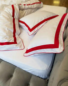 Pościel z Merceryzowanej Satyny – Czerwony & Biały, 100% Bawełna Turecka, 140 g/m², Edycja Exclusive