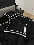 Pościel z Merceryzowanej Satyny – Czarno & Biała, 100% Bawełna Turecka, 140 g/m², Edycja Exclusive