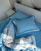 Pościel z Merceryzowanej Satyny – Błękit & Biel, 100% Bawełna Turecka, 140 g/m², Edycja Exclusive