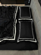 Pościel z Merceryzowanej Satyny – Czarno & Biała, 100% Bawełna Turecka, 140 g/m², Edycja Exclusive