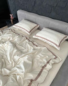 Pościel z Merceryzowanej Satyny – Champagne & Kakao, 100% Bawełna Turecka, 140 g/m², Edycja Exclusive