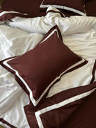 Pościel z Merceryzowanej Satyny – Brązowy & biały, 100% Bawełna Turecka, 140 g/m², Edycja Exclusive