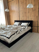 Pościel z Merceryzowanej Satyny – Classic Czarny & Biały, 100% Bawełna Turecka, 145 g/m², Edycja Exclusive