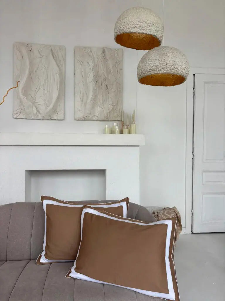 Pościel z Merceryzowanej Satyny – Karmel & Biały, 100% Bawełna Turecka, 140 g/m², Edycja Exclusive Wivanco Bedding