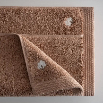 Zestaw 3 Ręczników Pure Cotton – 100% Organiczna Bawełna, Bordiura z Motywem Motyla – Ręcznik Turecki- Brązowy