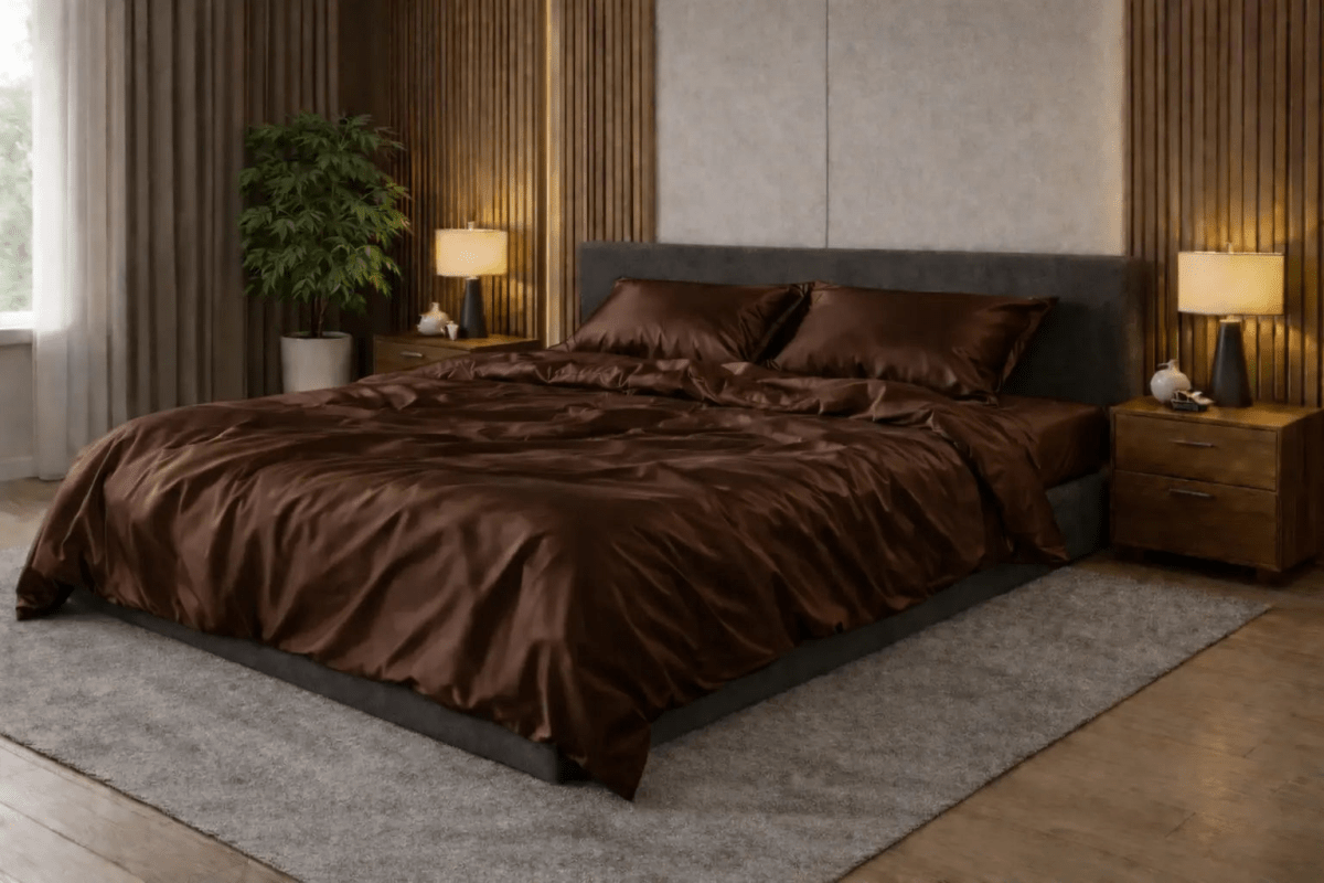 Pościel Satynowa Czekoladowa – 100% Bawełna Turecka, 140g, Luksusowa Jakość Wivanco Bedding