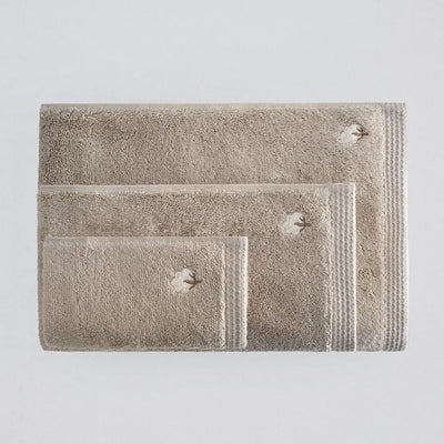 Zestaw 3 Ręczników Pure Cotton – 100% Organiczna Bawełna, Bordiura z Motywem Motyla – Ręcznik Turecki- Beżowy