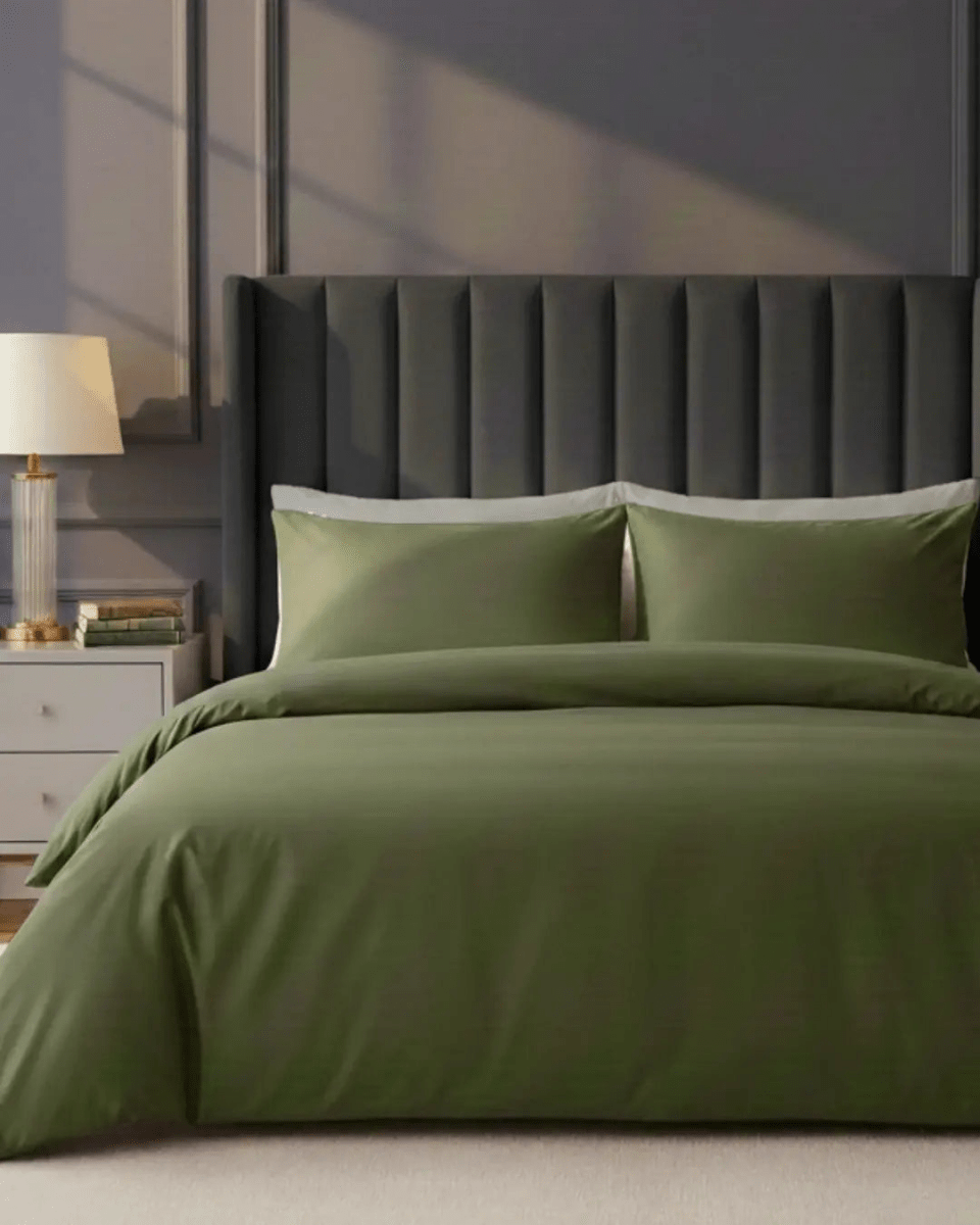 Pościel Satynowa Oliwkowa – 100% Bawełna Turecka, 140g, Luksus Hotelowy Wivanco Bedding