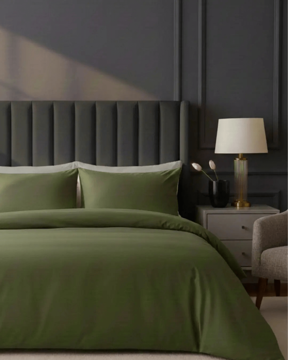 Pościel Satynowa Oliwkowa – 100% Bawełna Turecka, 140g, Luksus Hotelowy Wivanco Bedding