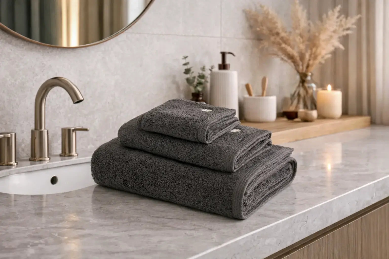 ręcznik haftowany z bawełny organicznej