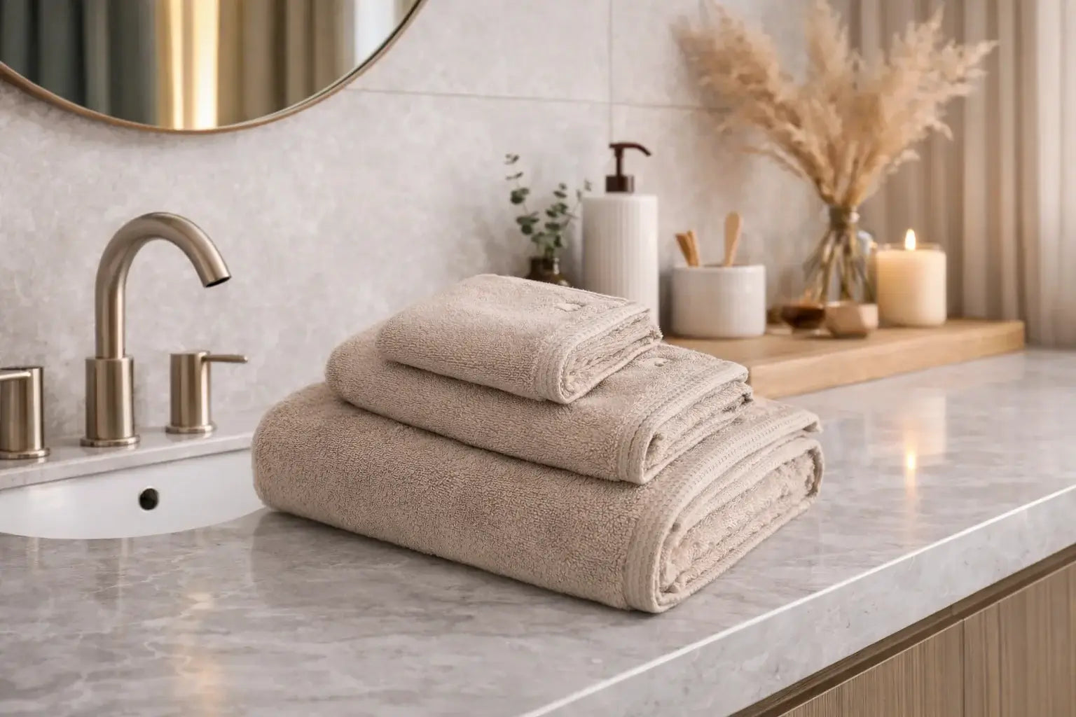 ręcznik haftowany z bawełny organicznej