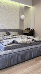 Pościel z Merceryzowanej Satyny – Jasny Grafit z Czarną Lamówką, 100% Bawełna Turecka, 140 g/m²,  Kolekcja Premium