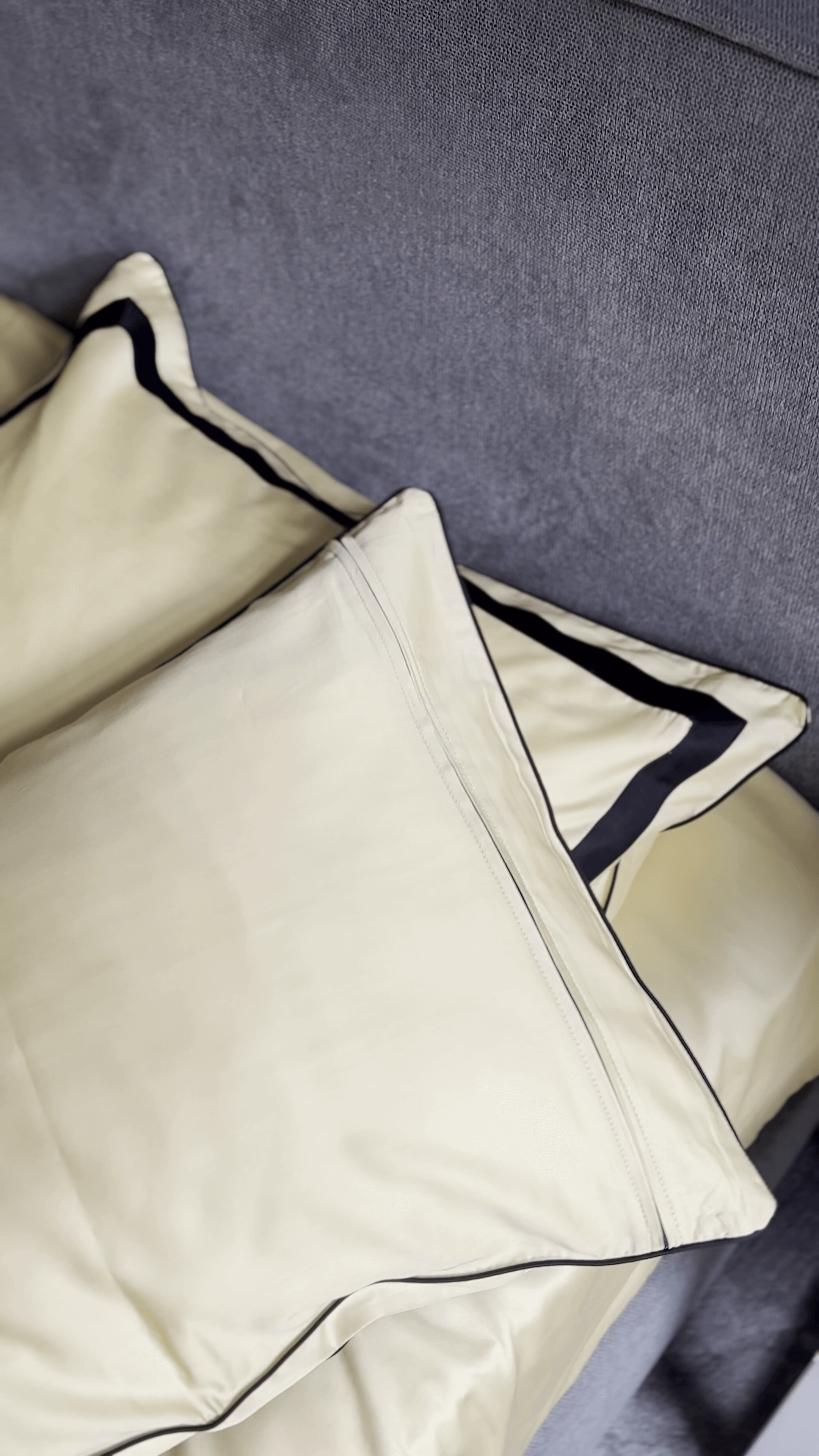 Pościel z Merceryzowanej Satyny – Jasnożółty & Czarny ,100% Bawełna Turecka, 140 g/m², Edycja Exclusive Wivanco Bedding