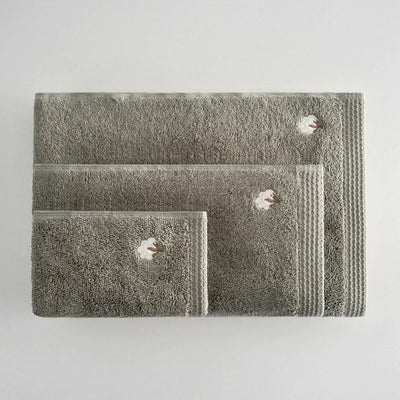 Zestaw 3 Ręczników Pure Cotton – 100% Organiczna Bawełna, Bordiura z Motywem Motyla – Ręcznik Turecki- Zielony